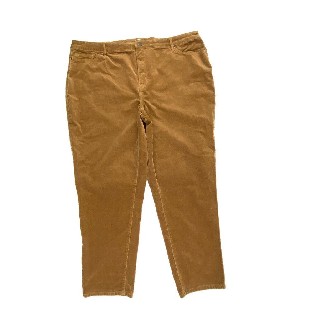 Croft & Barrow Skinny Women's size 24W Brown Corduroy Pants